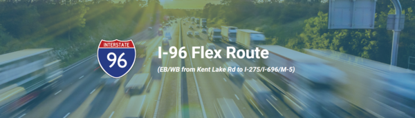 EB I-96 Down to One Lane at Wixom Rd. on Sunday & Monday