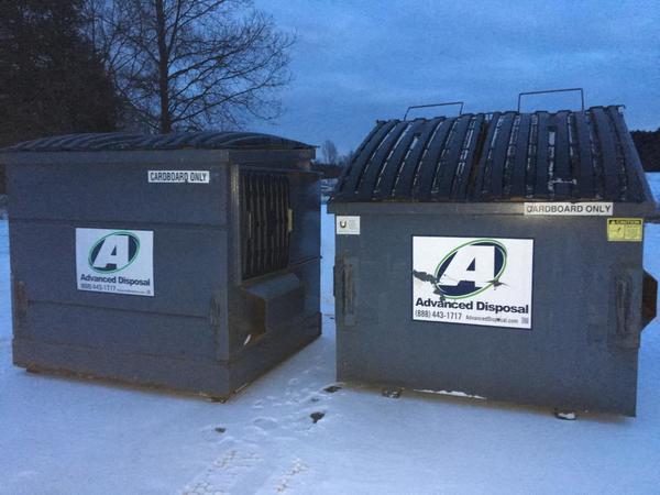 Cardboard Recycling Containers Installed At Genoa Township Hall