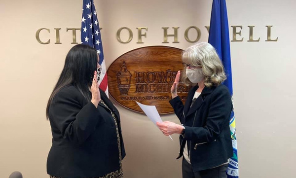 New Howell City Clerk Angela Guillen Sworn In