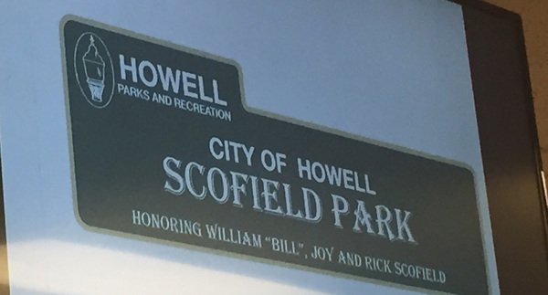 Howell City Park To Be Renamed "City Of Howell Scofield Park"