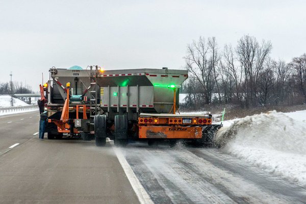 Flashing Green Lights Being Installed On MDOT Snow Plows