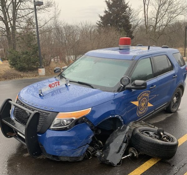 State Police SUV Hit By Suspected Drunk Driver
