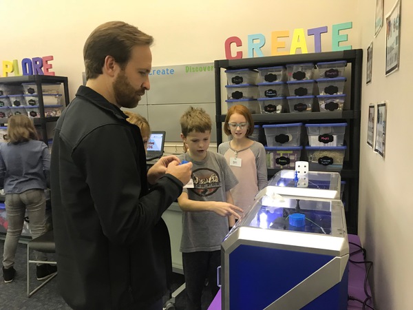 Lt. Gov. Calley Stops at Brighton School to Hear About STEM Program