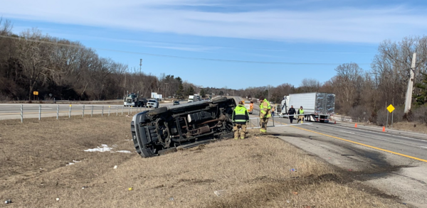 Crash Involving Semi Truck Shuts Down Northbound US-23