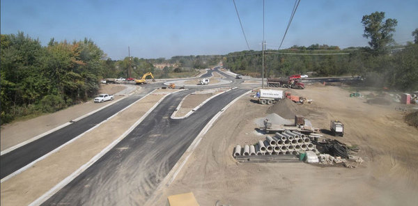 Roundabout Construction Progressing At 10 Mile & Napier Road Intersection