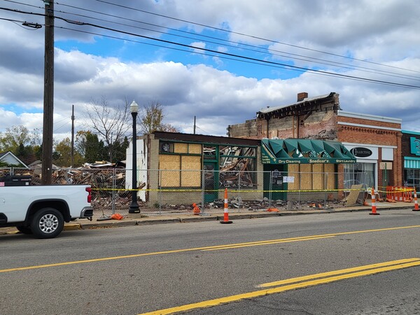 Demolition Of Old Snedicor's Building Underway In Downtown Howell