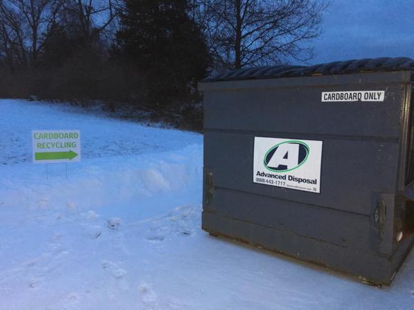 Cardboard Recycling Containers Installed At Genoa Township Hall