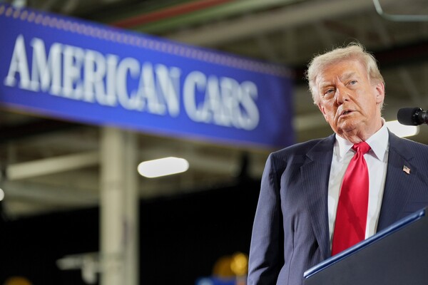 President Defends Tariffs During Visit to GM Proving Ground