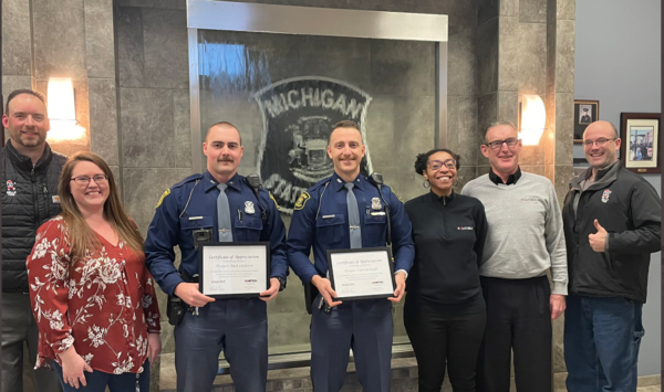 MSP Troopers Honored For Thwarting Belle Tire Burglary