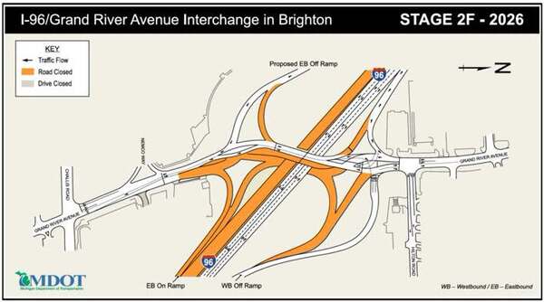 MDOT Lane Reductions, Closures on I-96 in Livingston Co.