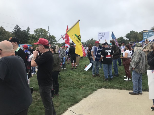 Protestors Turn Out For Biden's Howell Visit