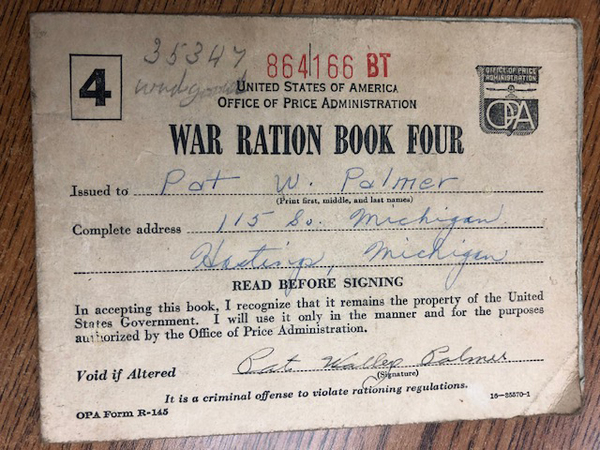 Owner Of WWII Ration Books & Stamps Sought