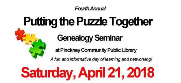 Popular Genealogy Seminar Returning To Pinckney