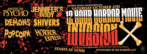 12-Hour Horror Movie Invasion At Historic Howell Theater