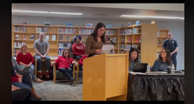 Fenton Students & Staff Discuss Equality Badges at BOE Meeting