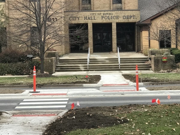 New Pedestrian Crossings Being Installed In Downtown Howell