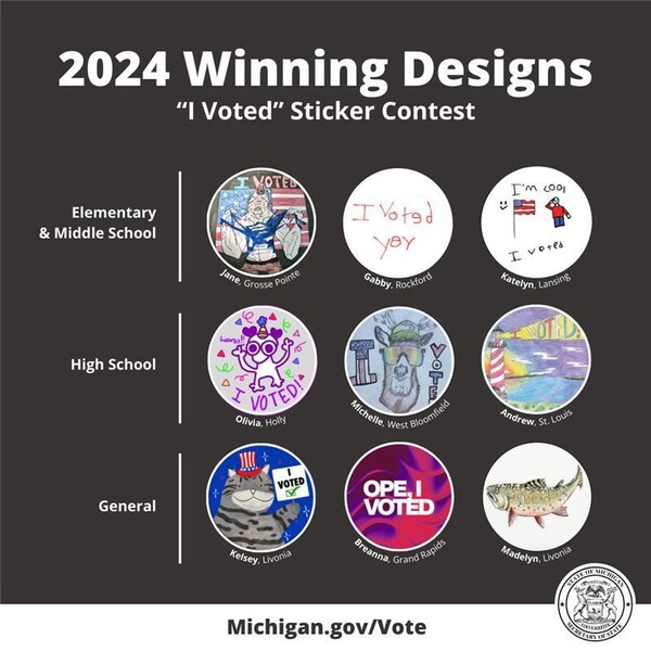 Michigan’s "I Voted" Sticker Contest Returns For November Election
