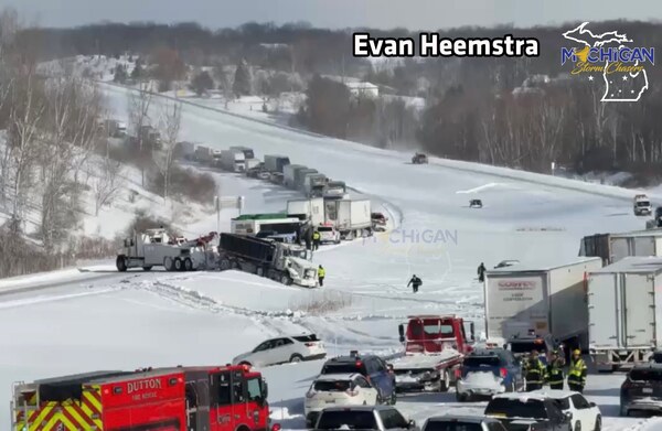 Hazardous Weather Results In Another Large Pile-Up In Western Michigan