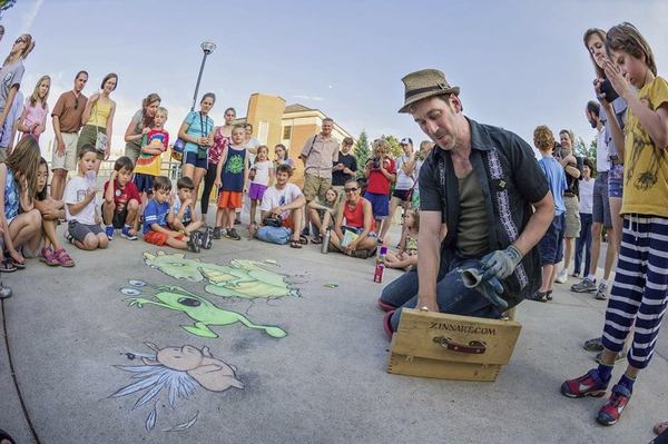 New Chalk Art Creatures Featured In Downtown Brighton