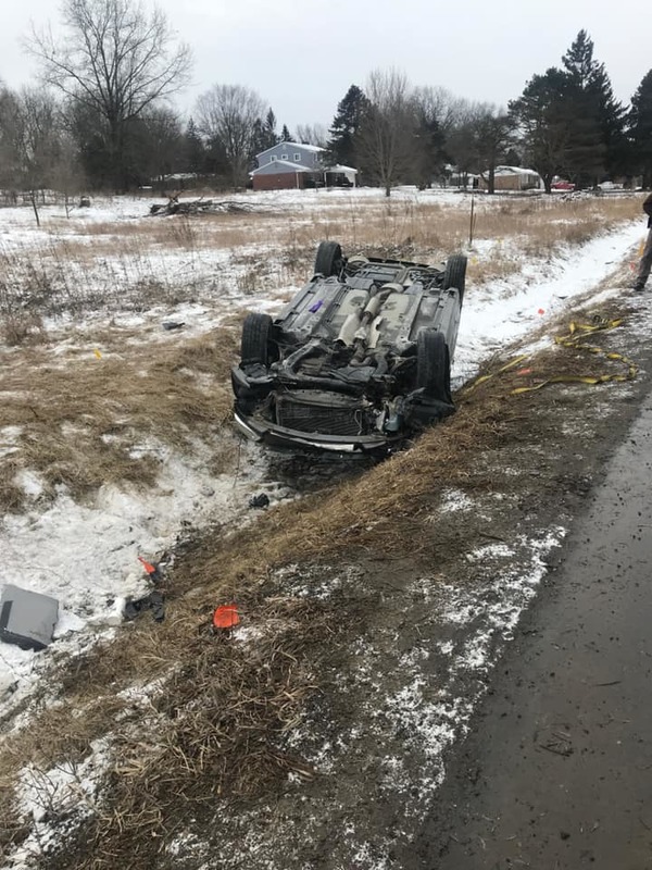 Woman Hospitalized After Rollover Crash In Lyon Township