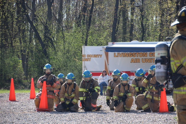 Fire Academy Cadets Put Out The Fire For Final Test