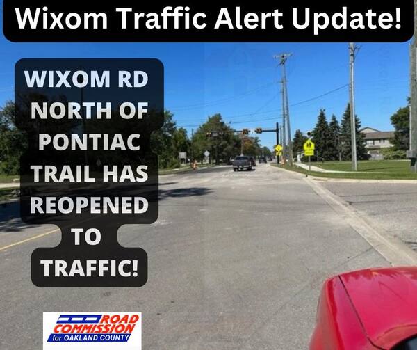 Wixom Road Back Open To Traffic