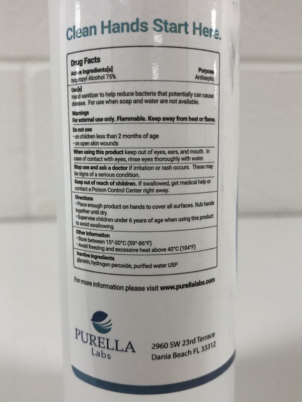 Consumer Stop-Use Order Issued For Purella Hand Sanitzers