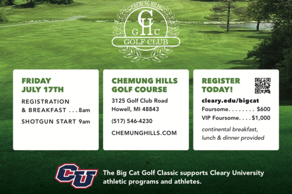 Cleary U Seeks Golfers, Sponsors for Annual Big Cat Golf Classic
