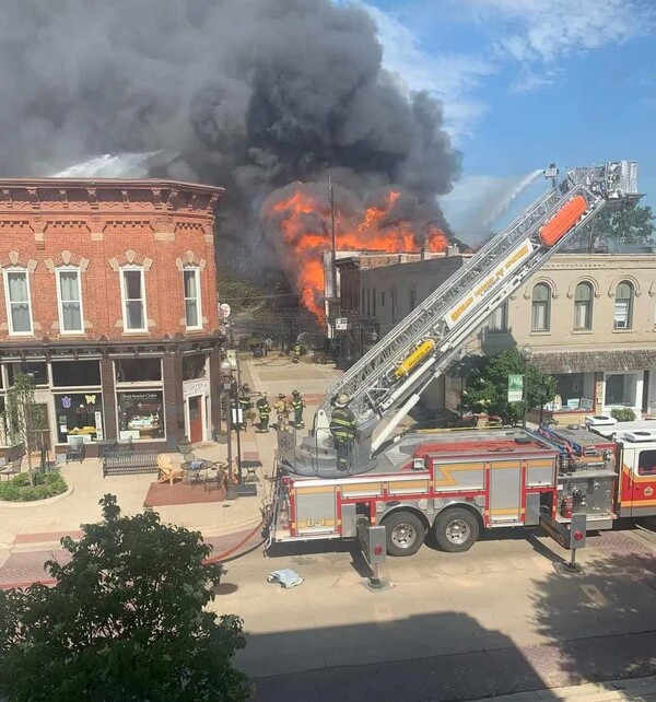 Devastating Blaze Damages Hotel & Buildings In Downtown Holly