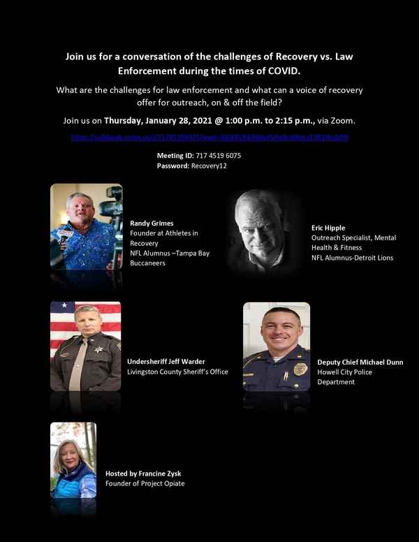 Addiction & Recovery Panel Focus Of Upcoming Virtual Meeting
