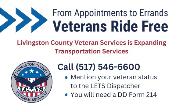 LivCo Veteran Services Expands Transportation Program for Non-Medical Trips