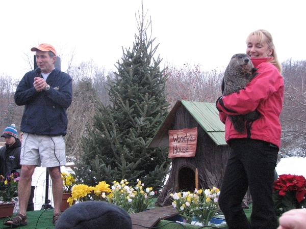 Woody The Woodchuck Prepping For Groundhog's Day Prediction