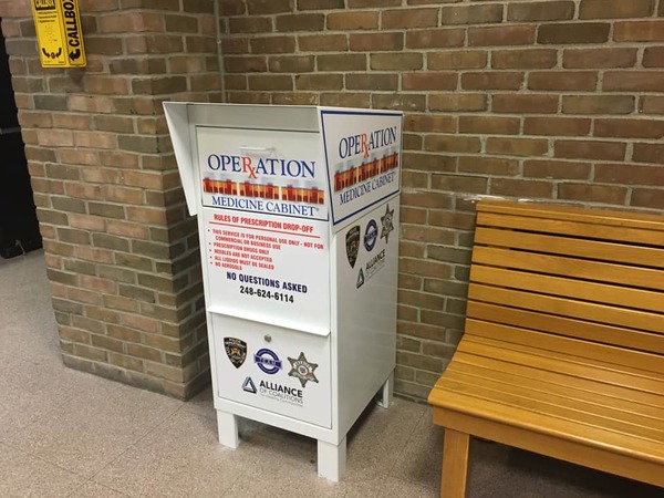 Full Time Drug Drop-Off Box Now Located At Wixom P.D.