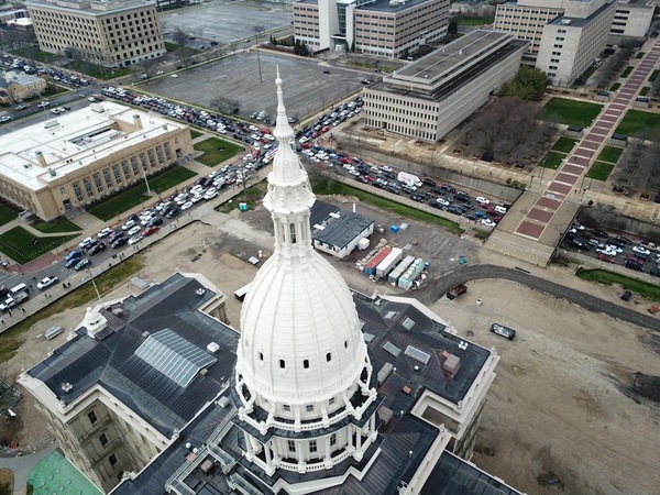 Protestors Crowd Capitol Over Stay At Home Order