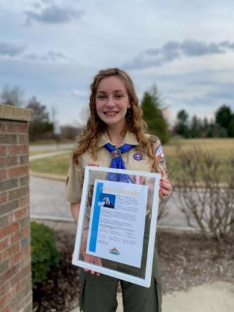 Hartland Teen Honored As County's First Female Eagle Scout