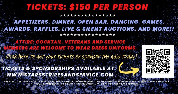 "Stars, Stripes & Service" Gala to Benefit Livingston Co. Veterans, Families
