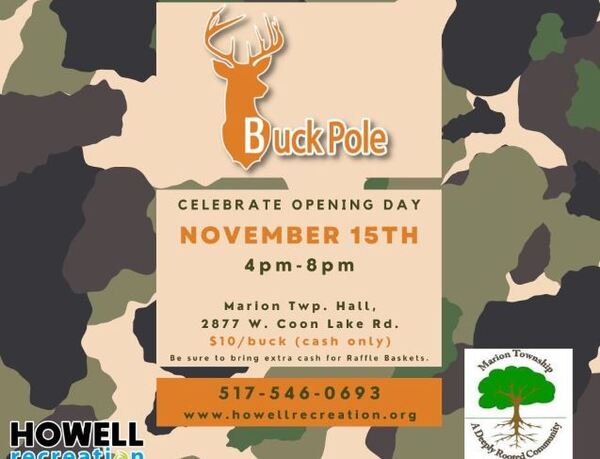 Annual Buck Pole Returns To Marion Township Hall