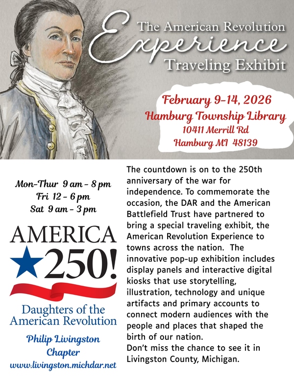 American Revolution Experience Coming to Hamburg Township Library