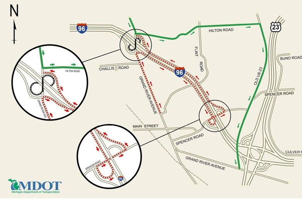 Grand River Closures Scheduled in Brighton Next Week