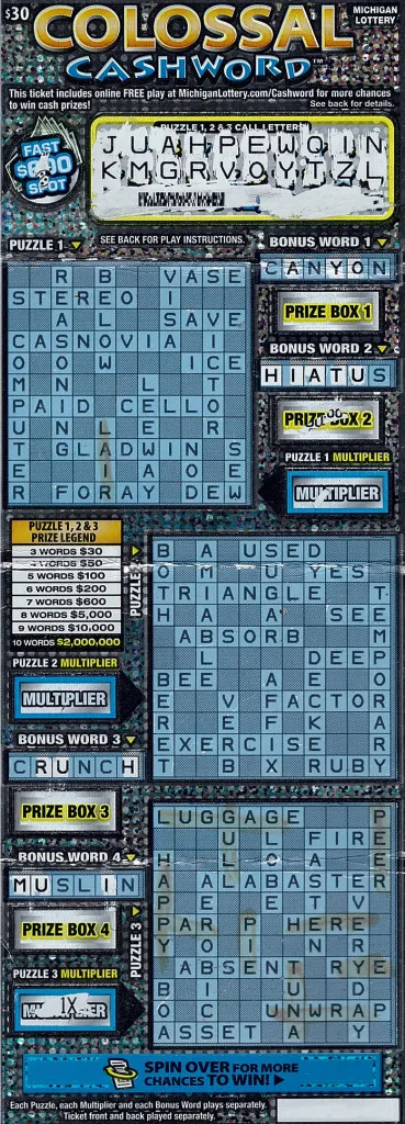 Instant Lottery Ticket from USA 2 GO in Brighton Nets Oakland Co. Man $2 Million