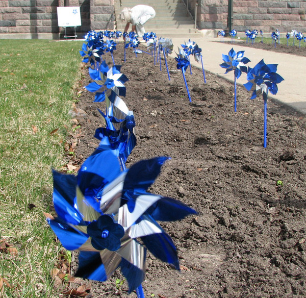 LACASA Displays Pinwheels for Child Abuse Awareness