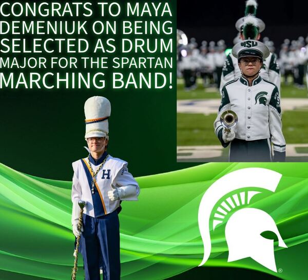 Hartland High School Grad Named Next Drum Major For MSU Spartan Marching Band