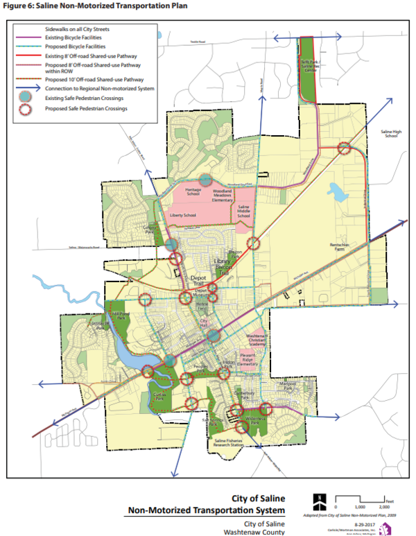 SEMCOG & Saline Celebrate Grant Funding For Crosswalk Safety, Accessibility