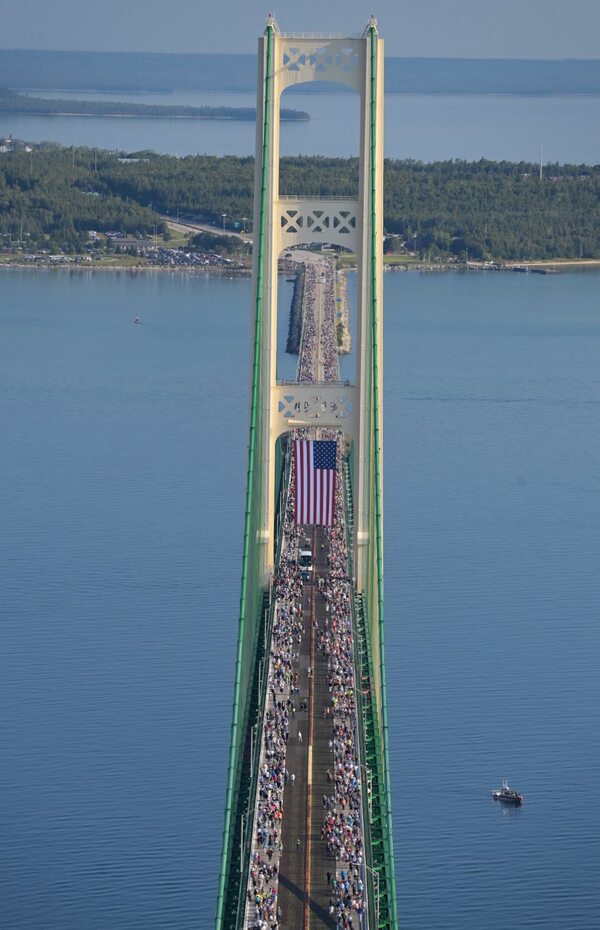 Reminder: Mackinac Bridge Will Close To Vehicle Traffic Labor Day Morning