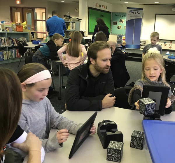 Lt. Gov. Calley Stops at Brighton School to Hear About STEM Program