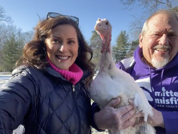 Whitmer Pardons Thanksgiving Turkey "Mitch E. Gander"