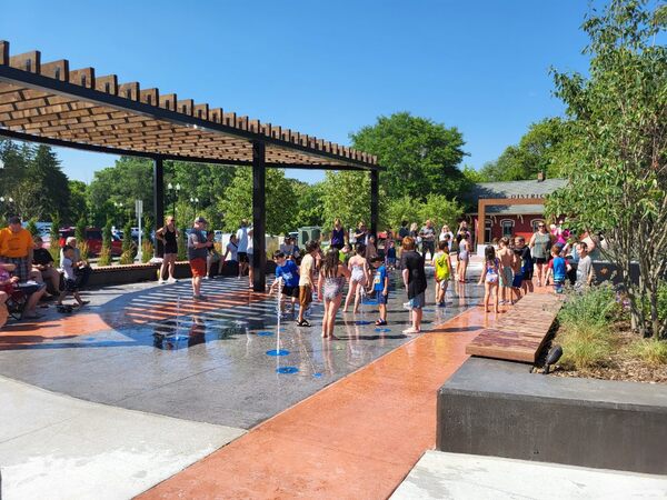 Downtown Howell Fire & Ice Depot District Water Feature Re-Open