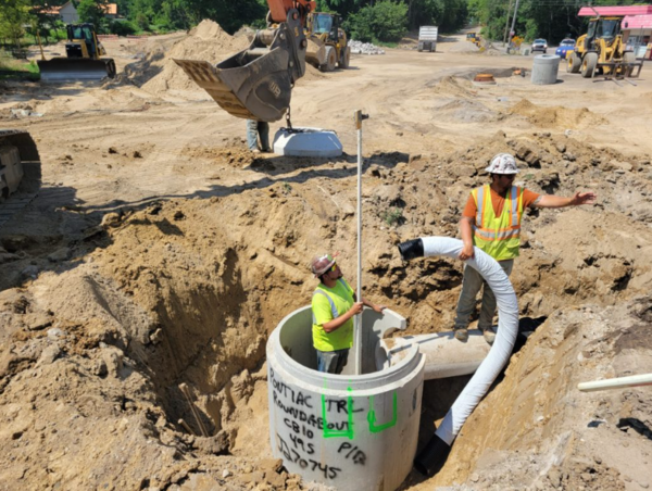 Roundabout Work Progressing At Pontiac Trail & North Territorial