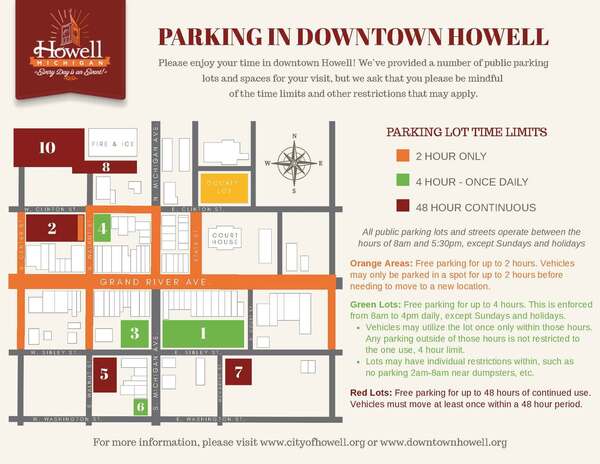 Reminder: New Downtown Howell Parking Enforcement Begins July 1st
