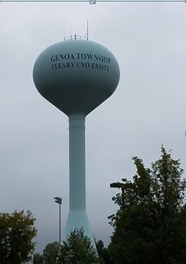 Water Tower In Genoa Township Getting Re-Painted
